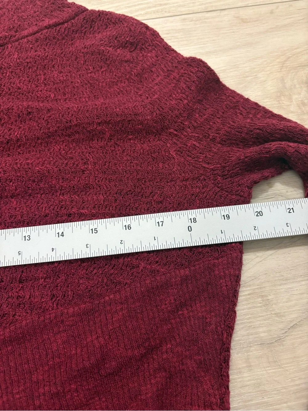Free People Burgundy Cowl Mock Neck Sweater